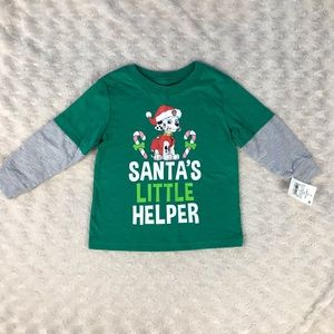 NWT 18 M THE CHILDREN/'S PLACE Red Santa/'s Little Helper S//S Holiday T-Shirt Top